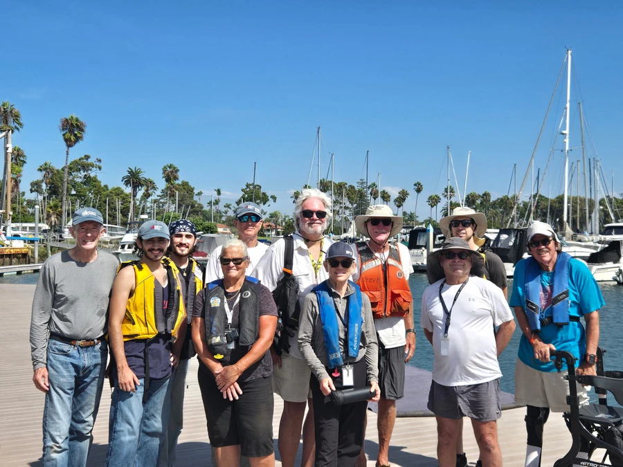 Group posing after sail